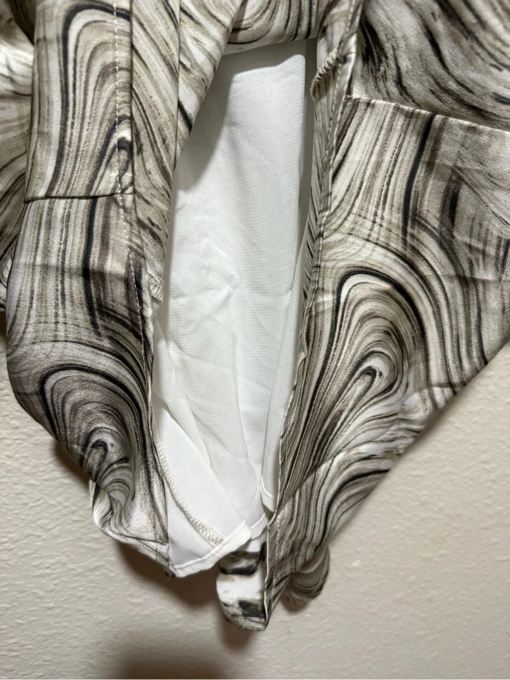 Promesa Marbled Mini Dress in White and Gray
